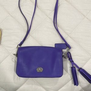 Purple coach purse